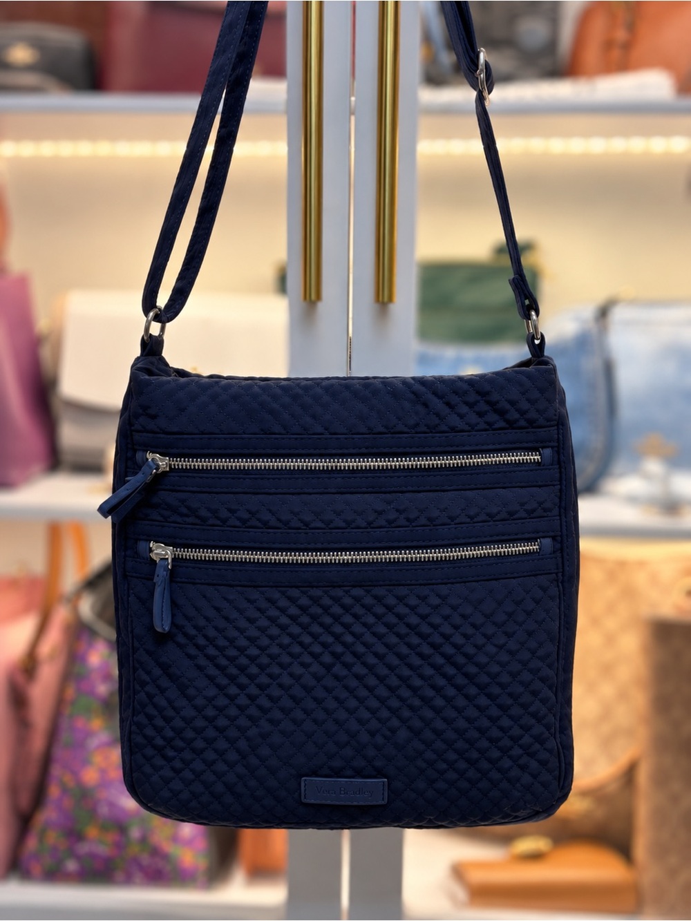Vera Bradley Navy Quilted Crossbody Bag